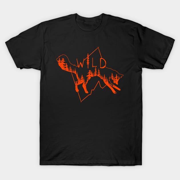 Fox In The Wild T-Shirt by OneRedFox